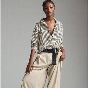 Pilcro Spliced Henley Top XSmall Top Anthropology